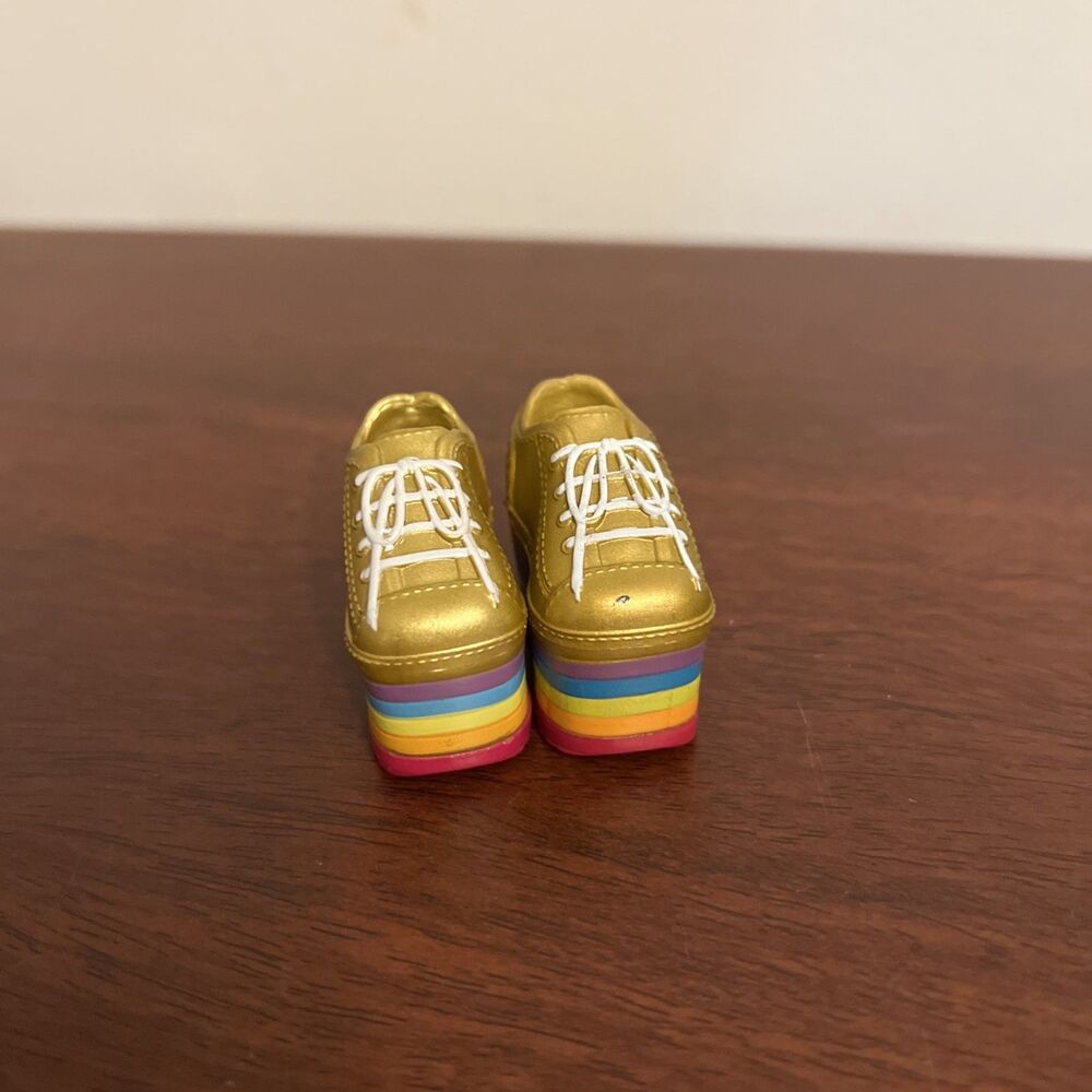 Rainbow High Doll Sunny Madison Shoes Gold Rainbow Platform Replacement